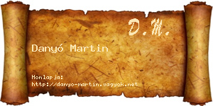 Danyó Martin névjegykártya